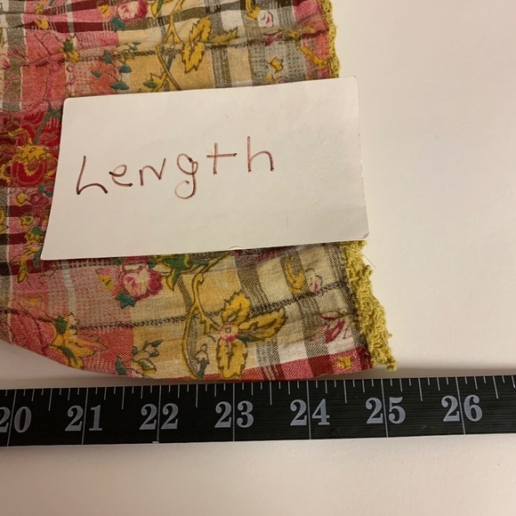 American Rag Womens Blouse Babydoll Plaid Boho Country Western Size M Festival - Picture 8 of 8